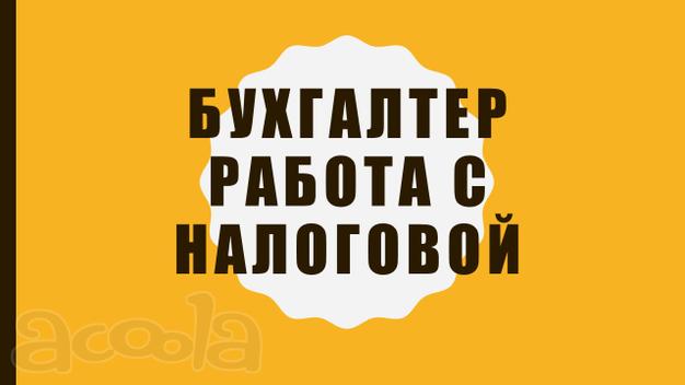 Бухгалтер по работе с налоговой инспекцией